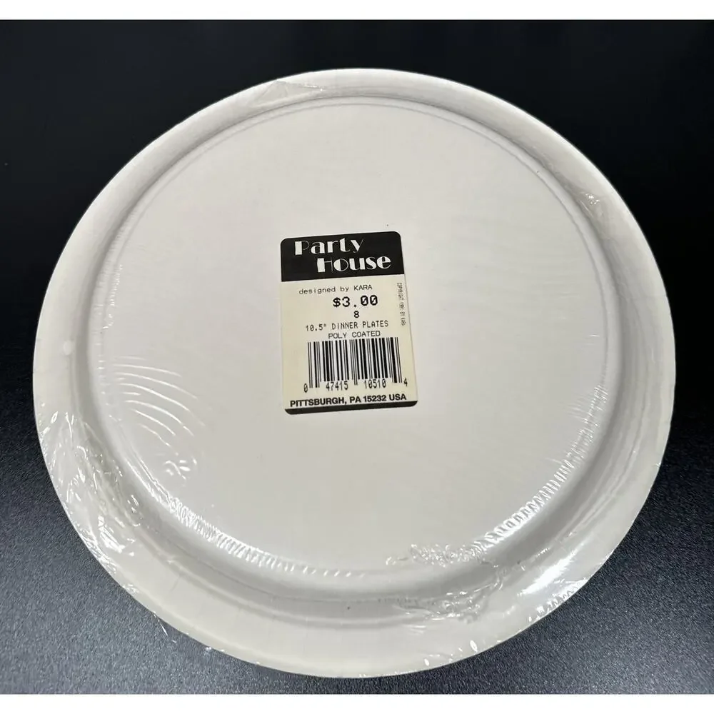 Vintage 90s Party House Halloween Ghost Cat 10.5” Dinner Plates 4 Packs of 8